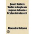 Quae E Gallicis Verbis In Anglicam Linguam Johannes Dryden Introduxerit
