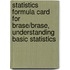 Statistics Formula Card For Brase/Brase, Understanding Basic Statistics