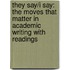 They Say/I Say: The Moves That Matter In Academic Writing With Readings