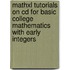 Mathxl Tutorials On Cd For Basic College Mathematics With Early Integers