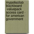 Mypoliscilab Blackboard -Valuepack Access Card - For American Government