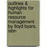 Outlines & Highlights For Human Resource Management By Lloyd Byars, Isbn door Lloyd Byars