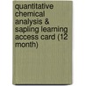 Quantitative Chemical Analysis & Sapling Learning Access Card (12 Month) by Sapling