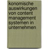 konomische Auswirkungen von Content Management Systemen in Unternehmen by Marina Medova