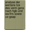 Analyse Der Wertans Tze Des Verm Gens Nach Hgb Und Ias/Ifrs Sowie Us-Gaap door Claas Michelsen