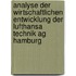 Analyse Der Wirtschaftlichen Entwicklung Der Lufthansa Technik Ag Hamburg