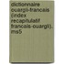 Dictionnaire Ouargli-Francais (Index Recapitulatif Francais-Ouargli). Ms5