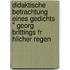 Didaktische Betrachtung Eines Gedichts " Georg Brittings Fr Hlicher Regen