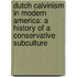 Dutch Calvinism In Modern America: A History Of A Conservative Subculture