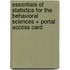 Essentials of Statistics for the Behavioral Sciences + Portal Access Card
