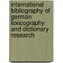 International Bibliography of German Lexicography and Dictionary Research