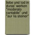Liebe Und Tod In Duras' Werken "Moderato Cantabile" Und "Aur Lia Steiner"