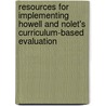 Resources For Implementing Howell And Nolet's Curriculum-Based Evaluation by Victor Nolet