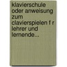 Klavierschule Oder Anweisung Zum Clavierspielen F R Lehrer Und Lernende... door Daniel Gottlob T. Rk