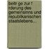 Beitr Ge Zur F Rderung Des Gemeinsinns Und Republikanischen Staatslebens...