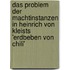 Das Problem Der Machtinstanzen In Heinrich Von Kleists 'Erdbeben Von Chili'