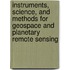 Instruments, Science, And Methods For Geospace And Planetary Remote Sensing