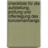 Checkliste für die Aufstellung, Prüfung und Offenlegung des Konzernanhangs door Wolf-Michael Farr