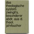 Das Theologische System Zwingli's. Besonderer Abdr. Aus D. Theol. Jahrbucher