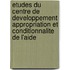 Etudes Du Centre De Developpement Appropriation Et Conditionnalite De L'Aide