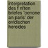 Interpretation Des F Nften Briefes 'Oenone An Paris' Der Ovidischen Heroides