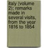 Italy (Volume 2); Remarks Made In Several Visits, From The Year 1816 To 1854
