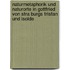 Naturmetaphorik Und Naturorte In Gottfried Von Stra Burgs Tristan Und Isolde