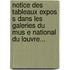 Notice Des Tableaux Expos S Dans Les Galeries Du Mus E National Du Louvre...