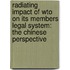Radiating Impact Of Wto On Its Members Legal System: The Chinese Perspective