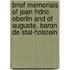 Brief Memorials Of Jean Frdric Oberlin And Of Auguste, Baron De Stal-Holstein