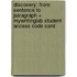 Discovery: from Sentence to Paragraph + Mywritinglab Student Access Code Card