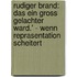 Rudiger Brand: Das Ein Gross Gelachter Ward.' - Wenn Reprasentation Scheitert