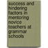 Success And Hindering Factors In Mentoring Novice Teachers At Grammar Schools