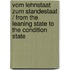 Vom Lehnstaat Zum Standestaat / from the Leaning State to the Condition State
