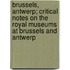 Brussels, Antwerp; Critical Notes On The Royal Museums At Brussels And Antwerp