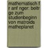 Mathematisch F R Anf Nger: Beitr Ge Zum Studienbeginn Von Matroids Matheplanet