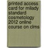 Printed Access Card For Milady Standard Cosmetology 2012 Online Course On Clms