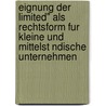 Eignung Der Limited" Als Rechtsform Fur Kleine Und Mittelst Ndische Unternehmen door Jan Henrik Wendt