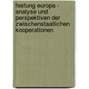 Festung Europa - Analyse Und Perspektiven Der Zwischenstaatlichen Kooperationen door David Beckeherm