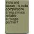 India And Asean - Is India Compared To China A More Reliable Strategic Partner?