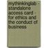 Mythinkinglab - Standalone Access Card - For Ethics And The Conduct Of Business