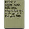 Travels In Egypt, Nubia, Holy Land, Mount Libanon, And Cyprus, In The Year 1814 door Henry Light