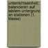 Unterrichtseinheit: Balancieren Auf Labilem Untergrund An Stationen (1. Klasse)