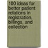 100 Ideas For Better Patient Relations In Registration, Billings, And Collection