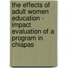 The Effects Of Adult Women Education - Impact Evaluation Of A Program In Chiapas door Monica Schuster