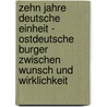 Zehn Jahre Deutsche Einheit - Ostdeutsche Burger Zwischen Wunsch Und Wirklichkeit by Enrico Voigt