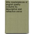Little Masterpieces Of English Poetry (Volume 5); Descriptive And Reflective Verse