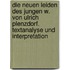 Die Neuen Leiden Des Jungen W. Von Ulrich Plenzdorf. Textanalyse Und Interpretation
