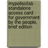 Mypoliscilab - Standalone Access Card - For Government By The People, Brief Edition