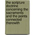 The Scripture Doctrine Concerning The Sacraments And The Points Connected Therewith